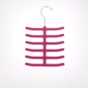 Honey-Can-Do 12 Hook Pink Non Slip Tie/Jewelry/Bandana/Pendant/Scarf Hanger -GUC